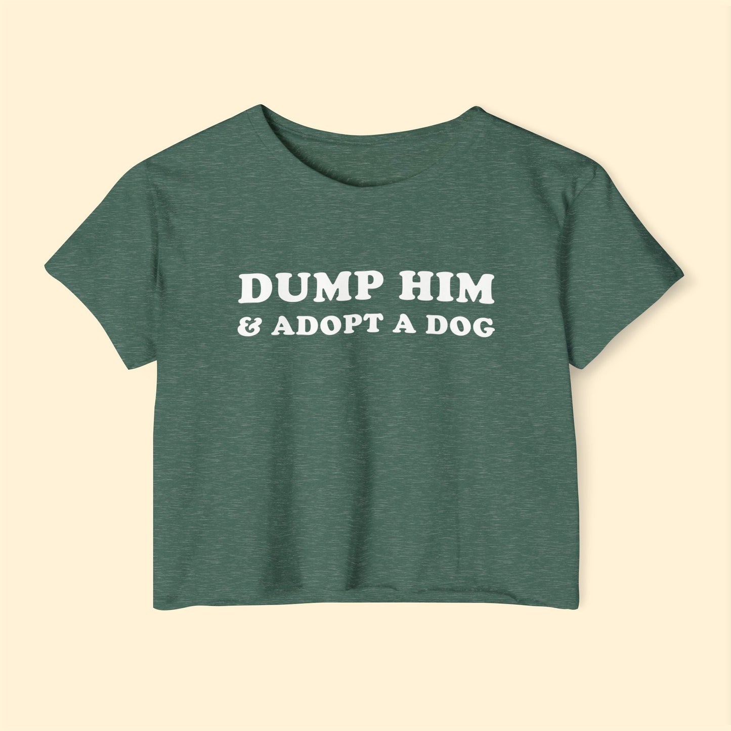 Dump Him & Adopt A Dog | Festival Crop Top - Detezi Designs - 10909598073960442365