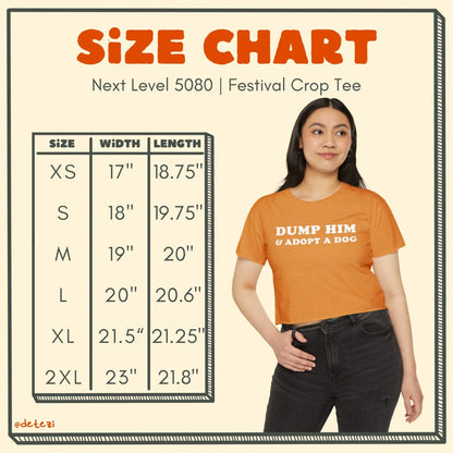 Dump Him & Adopt A Dog | Festival Crop Top - Detezi Designs - 53308262061005980068