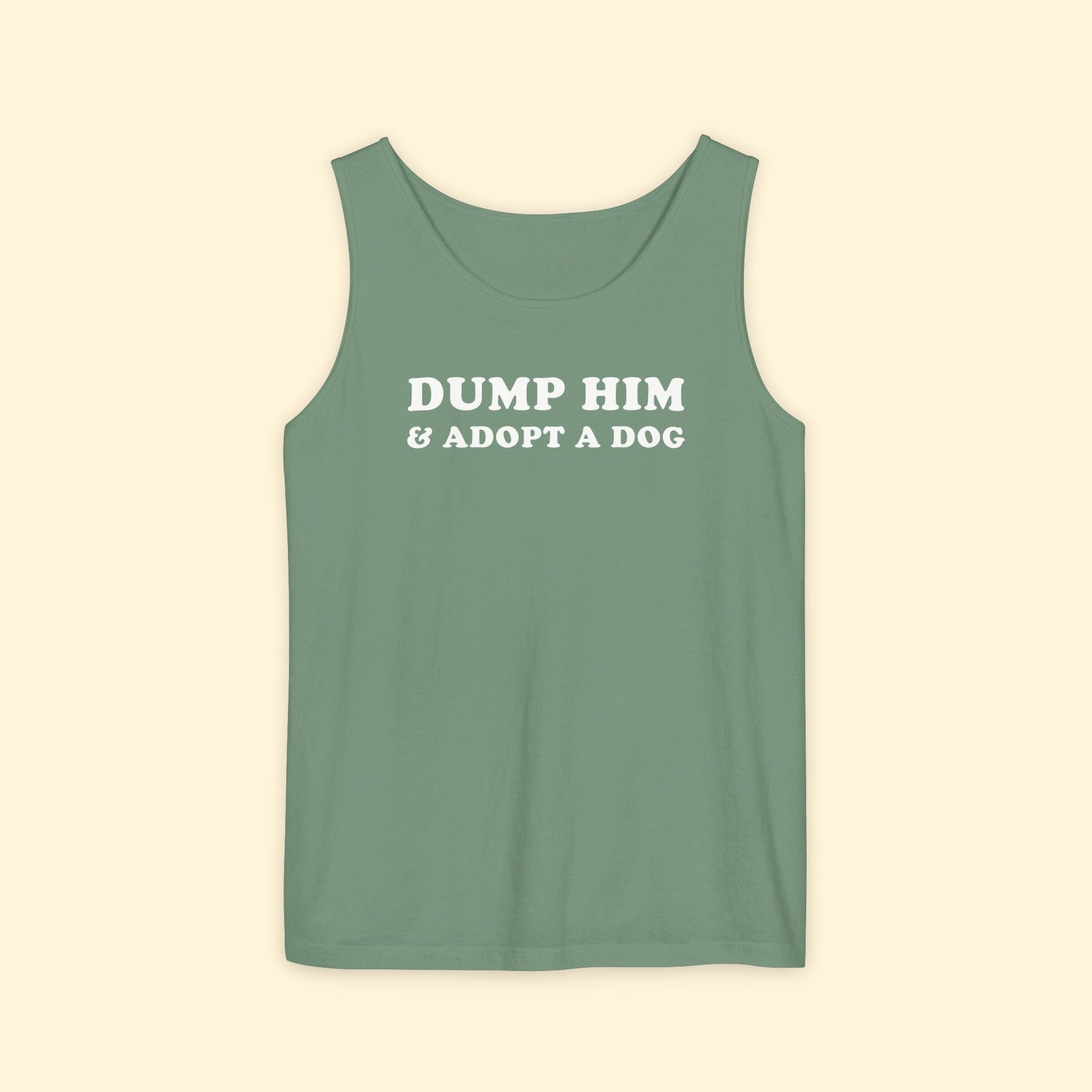 Dump Him & Adopt A Dog | Unisex Tank Top - Detezi Designs - 20917171414010952325