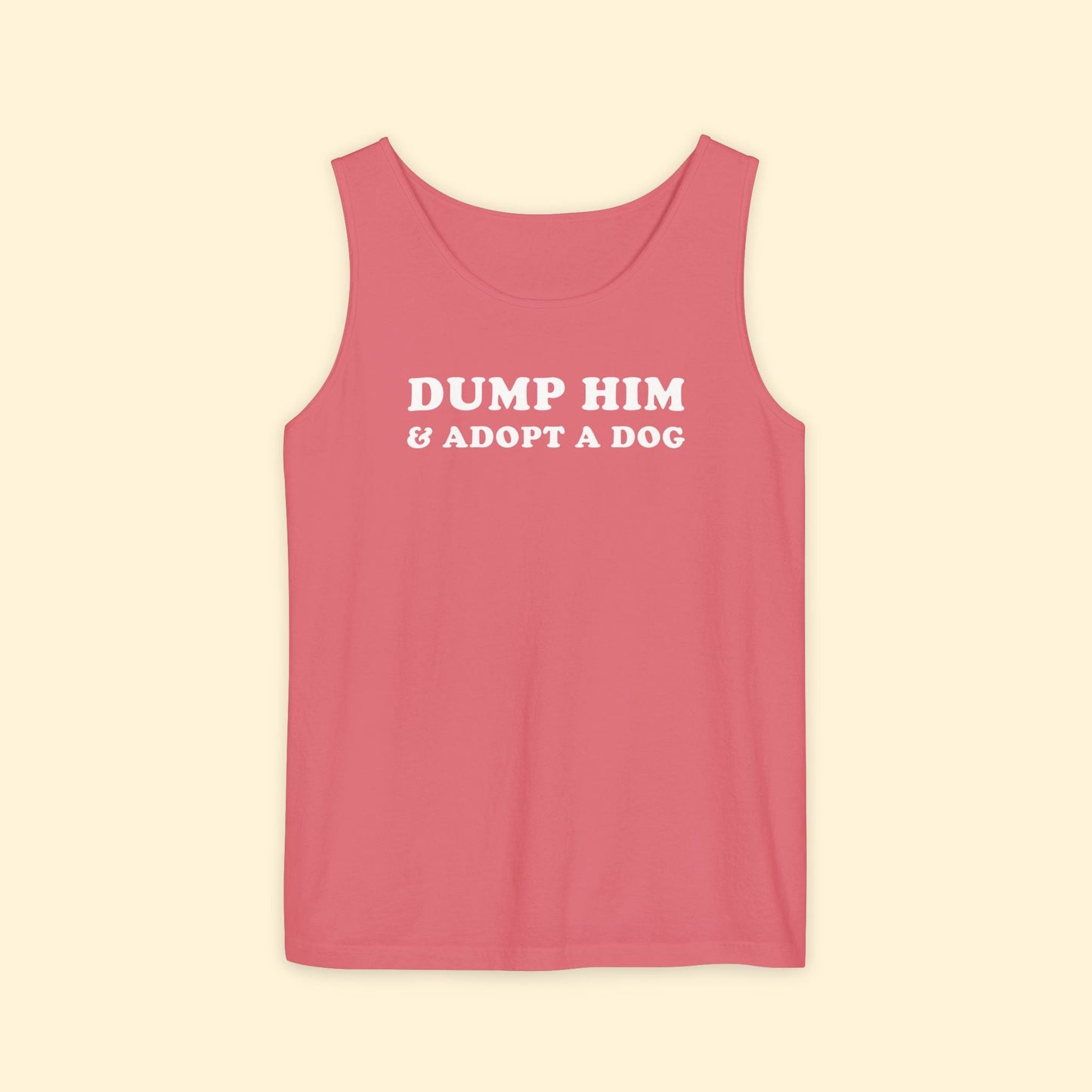 Dump Him & Adopt A Dog | Unisex Tank Top - Detezi Designs - 29538699227305161614