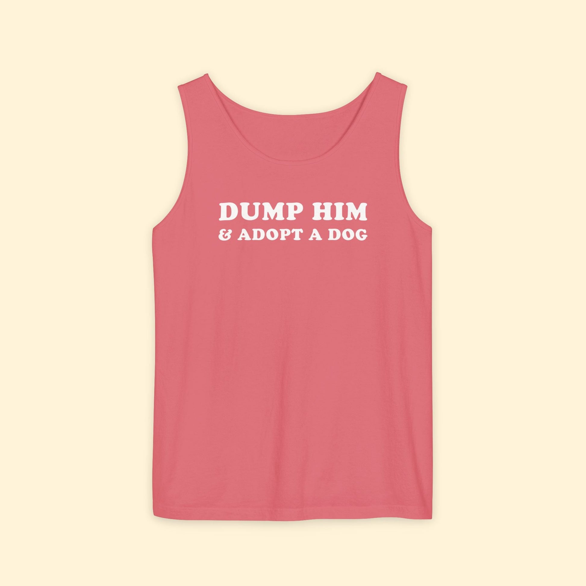 Dump Him & Adopt A Dog | Unisex Tank Top - Detezi Designs - 29538699227305161614