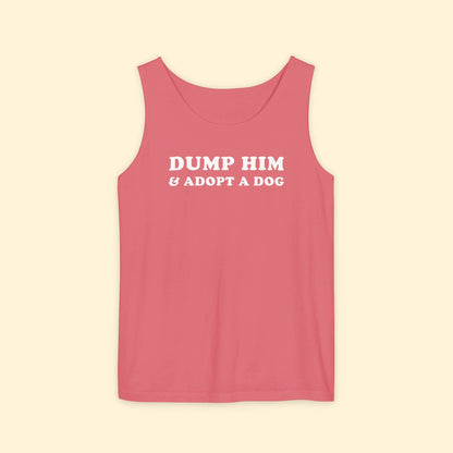 Dump Him & Adopt A Dog | Unisex Tank Top - Detezi Designs - 29538699227305161614