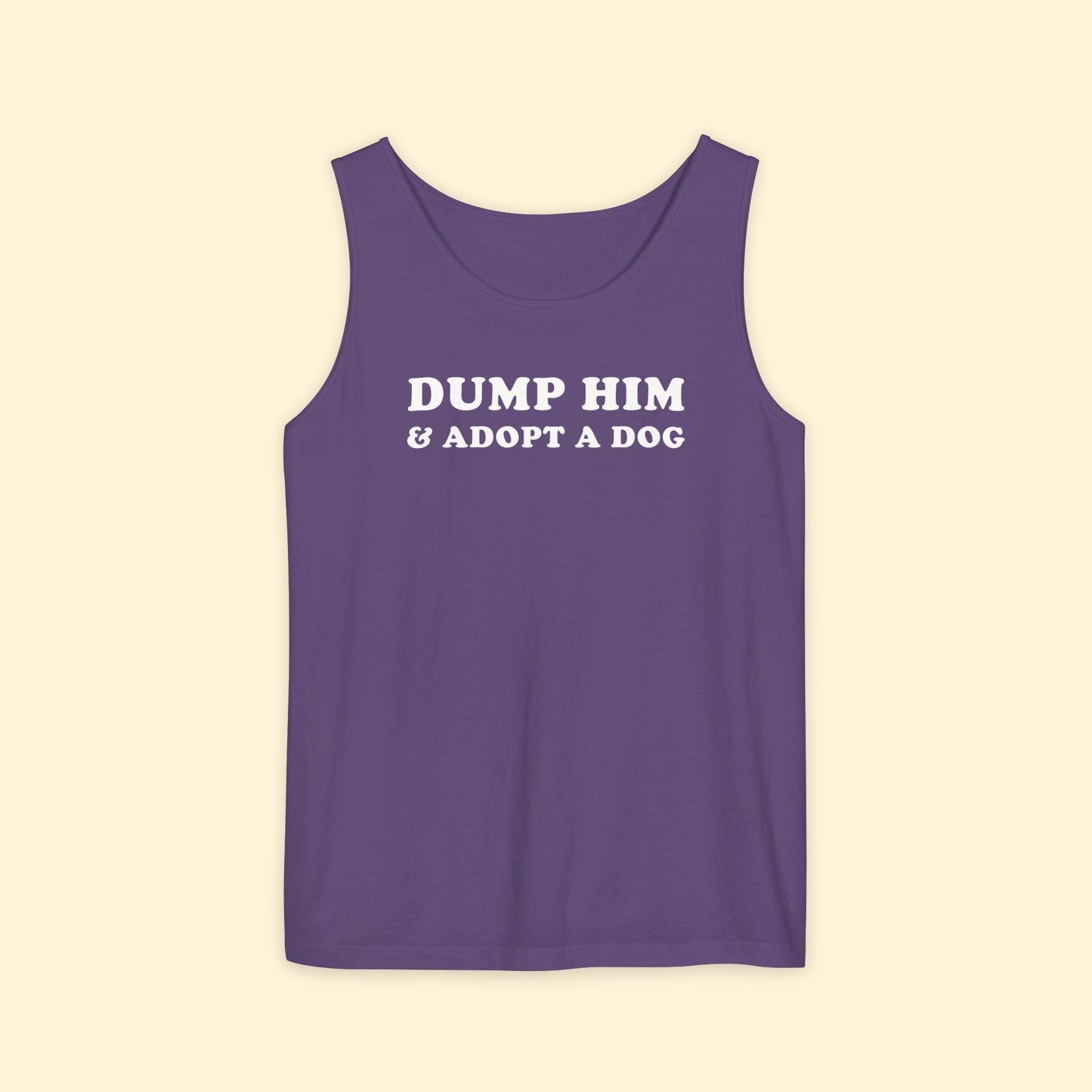 Dump Him & Adopt A Dog | Unisex Tank Top - Detezi Designs - 46041151719824441253