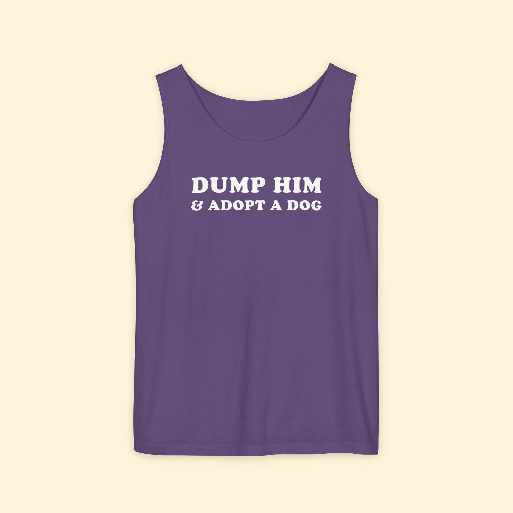 Dump Him & Adopt A Dog | Unisex Tank Top - Detezi Designs - 46041151719824441253