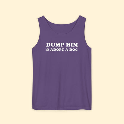 Dump Him & Adopt A Dog | Unisex Tank Top - Detezi Designs - 46041151719824441253