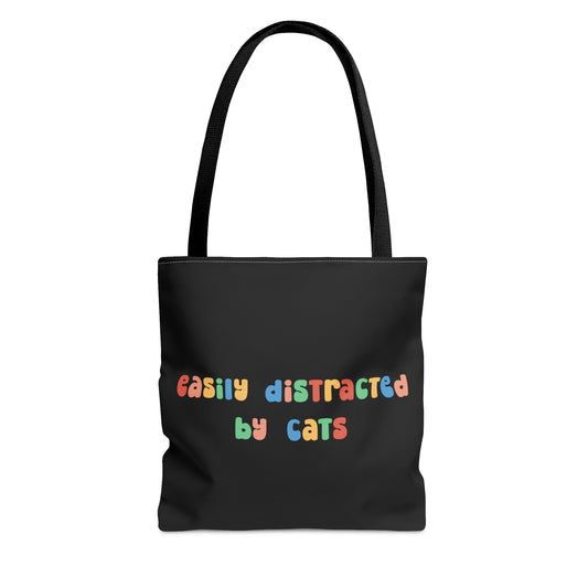 Easily Distracted by Cats | Tote Bag - Detezi Designs-22647501911290727091