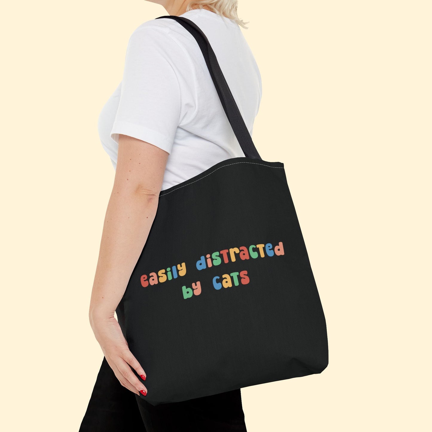 Easily Distracted by Cats | Tote Bag - Detezi Designs - 45356630125804741511