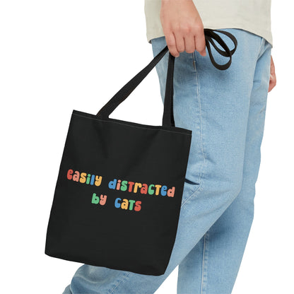 Easily Distracted by Cats | Tote Bag - Detezi Designs-48299183727287925386