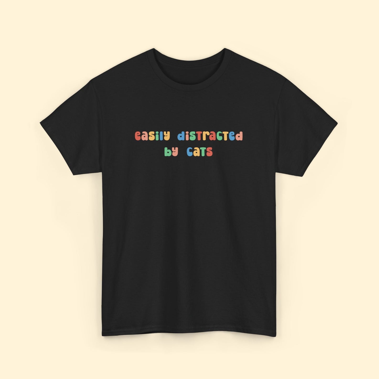 Easily Distracted By Cats | Unisex Tee - Detezi Designs - 10370488101294083888