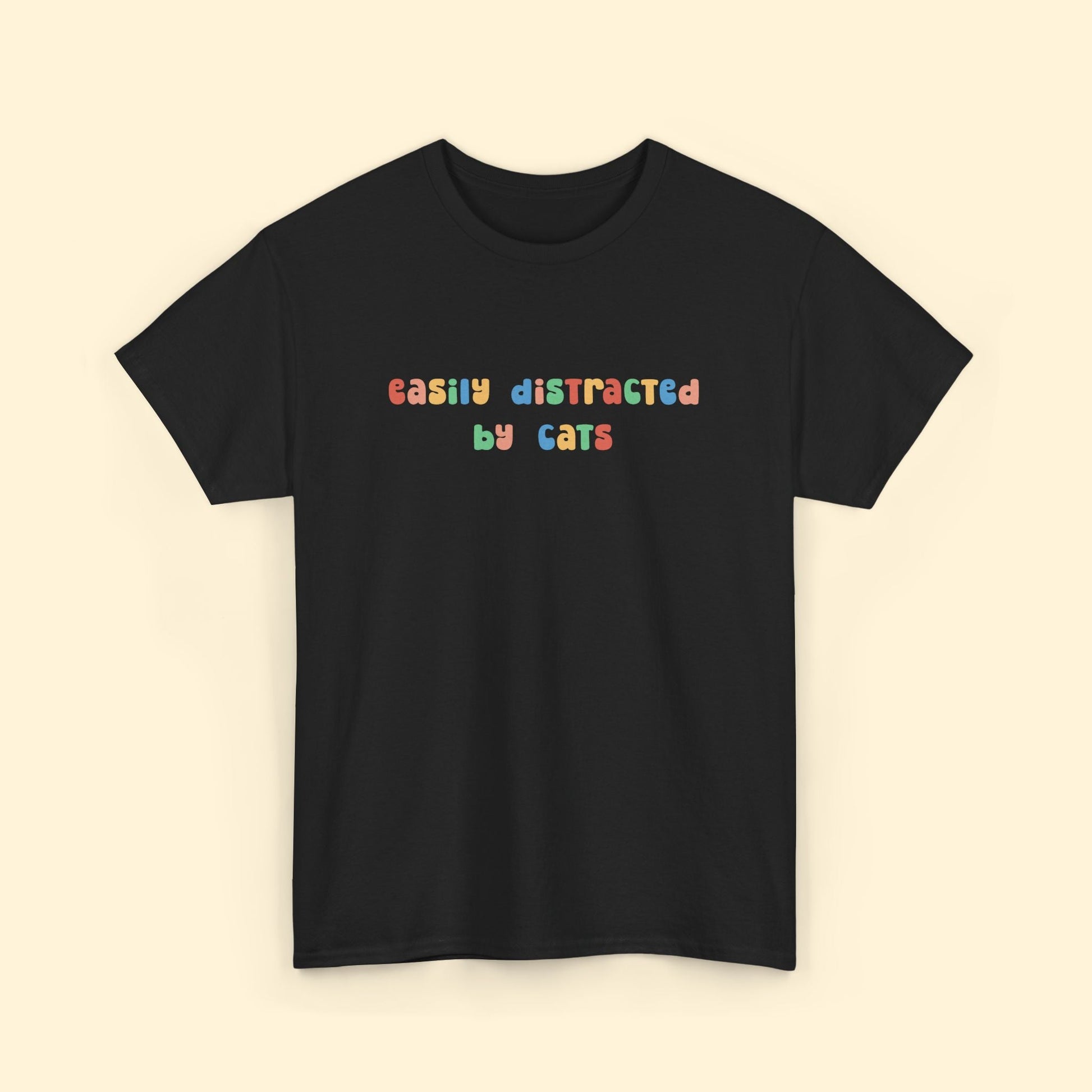 Easily Distracted By Cats | Unisex Tee - Detezi Designs - 10370488101294083888