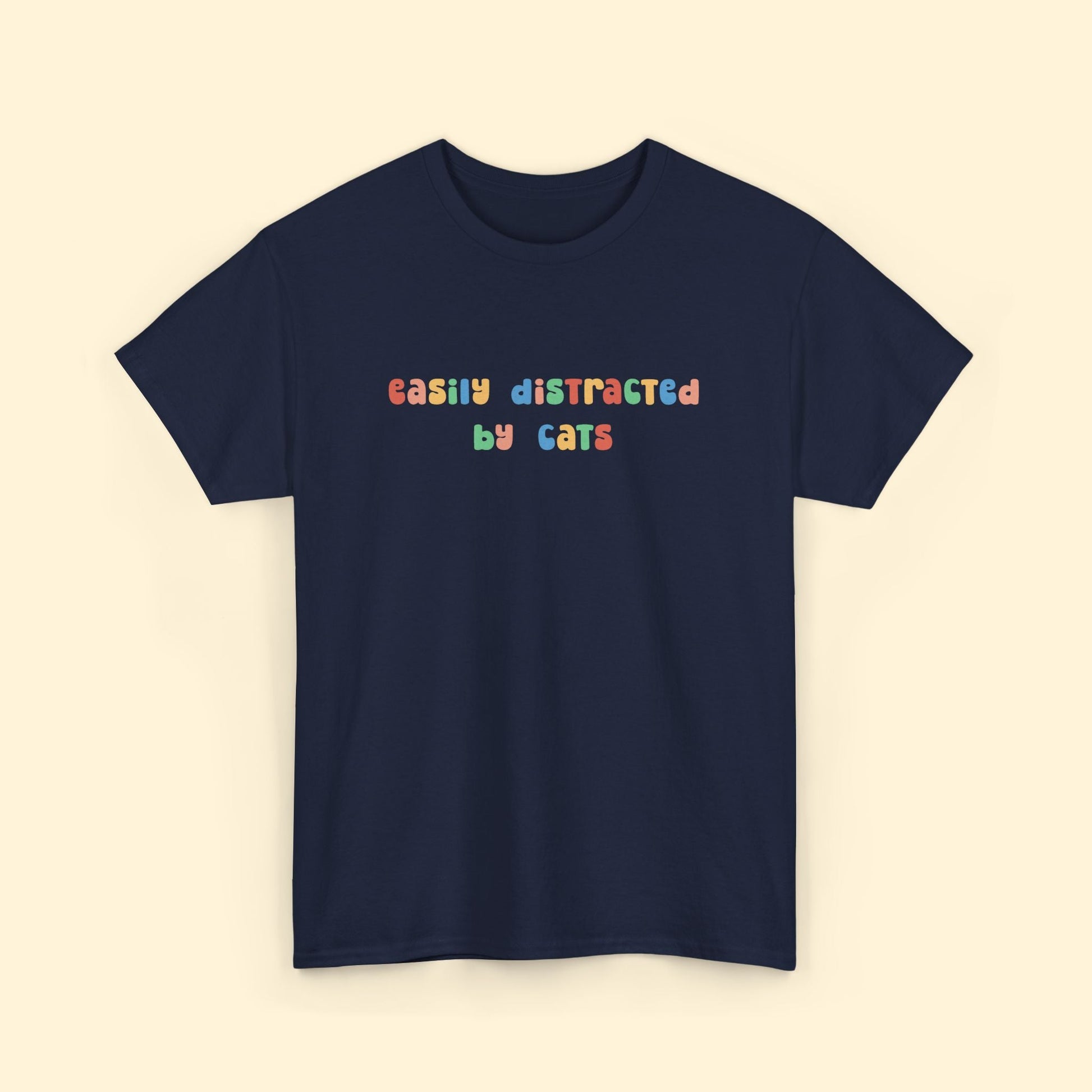 Easily Distracted By Cats | Unisex Tee - Detezi Designs - 96906845670322707153