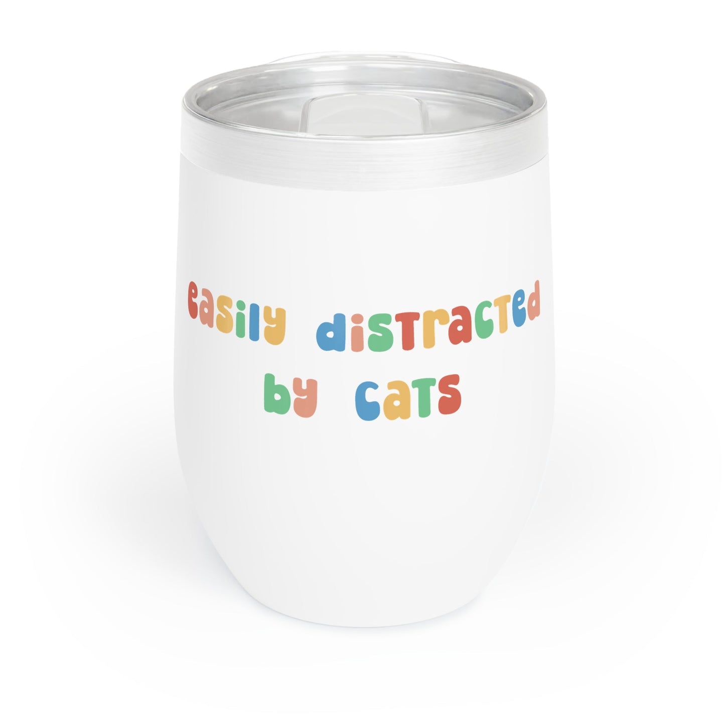 Easily Distracted by Cats | Wine Tumbler - Detezi Designs-32245351899233048415