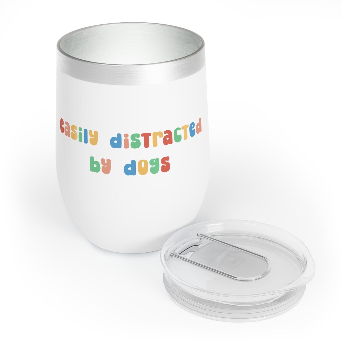 Easily Distracted by Dogs | Wine Tumbler - Detezi Designs-32203523071287591493