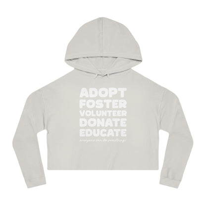 Everyone Can Do Something | Cropped Hooded Sweatshirt - Detezi Designs - 19833345564023981227