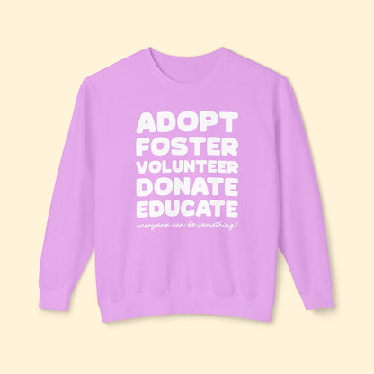 Everyone Can Do Something | Lightweight Comfort Colors Crewneck Sweatshirt - Detezi Designs - 11092448235584187624