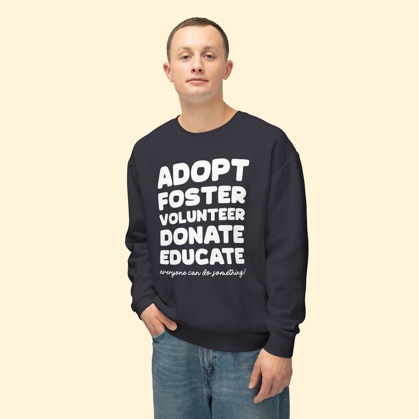 Everyone Can Do Something | Lightweight Comfort Colors Crewneck Sweatshirt - Detezi Designs - 11092448235584187624