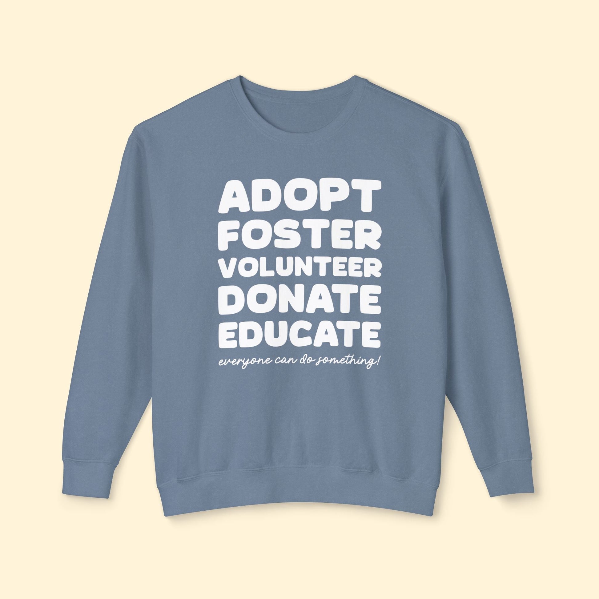 Everyone Can Do Something | Lightweight Comfort Colors Crewneck Sweatshirt - Detezi Designs - 23451138760006601630