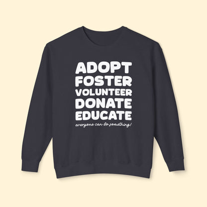 Everyone Can Do Something | Lightweight Comfort Colors Crewneck Sweatshirt - Detezi Designs - 33529654632904647376