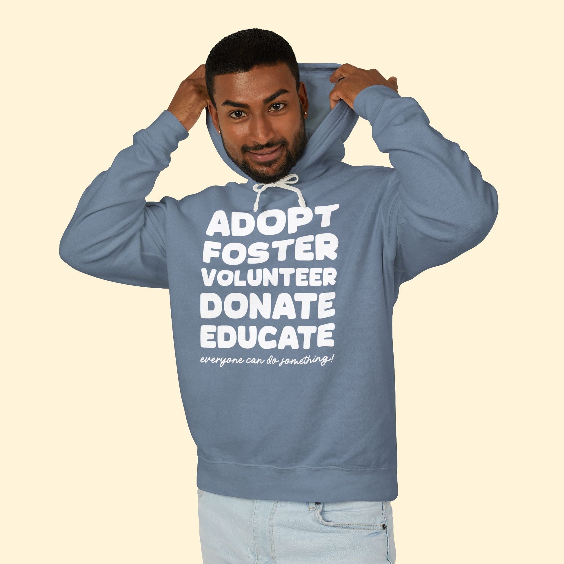 Everyone Can Do Something | Lightweight Comfort Colors Hooded Sweatshirt - Detezi Designs - 10389203670487521144