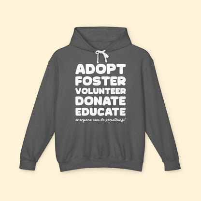 Everyone Can Do Something | Lightweight Comfort Colors Hooded Sweatshirt - Detezi Designs - 55083333451834671277