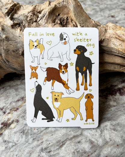 Fall In Love | 3" Vinyl Sticker - Detezi Designs - 