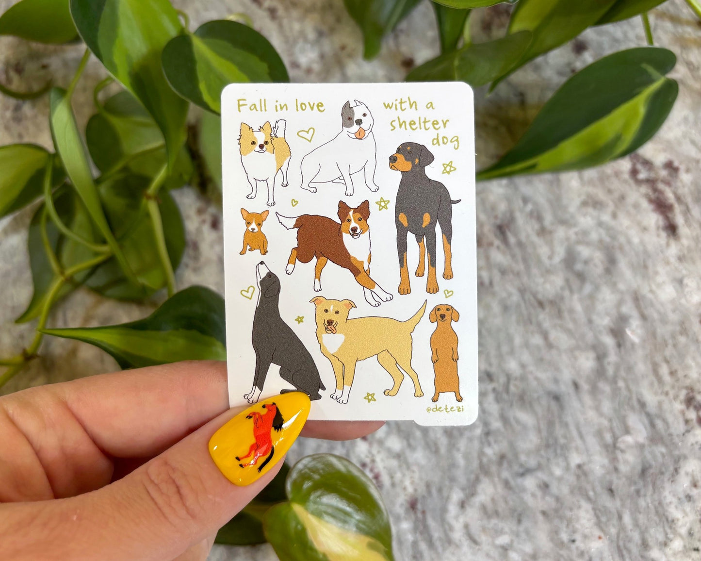 Fall In Love | 3" Vinyl Sticker - Detezi Designs - 