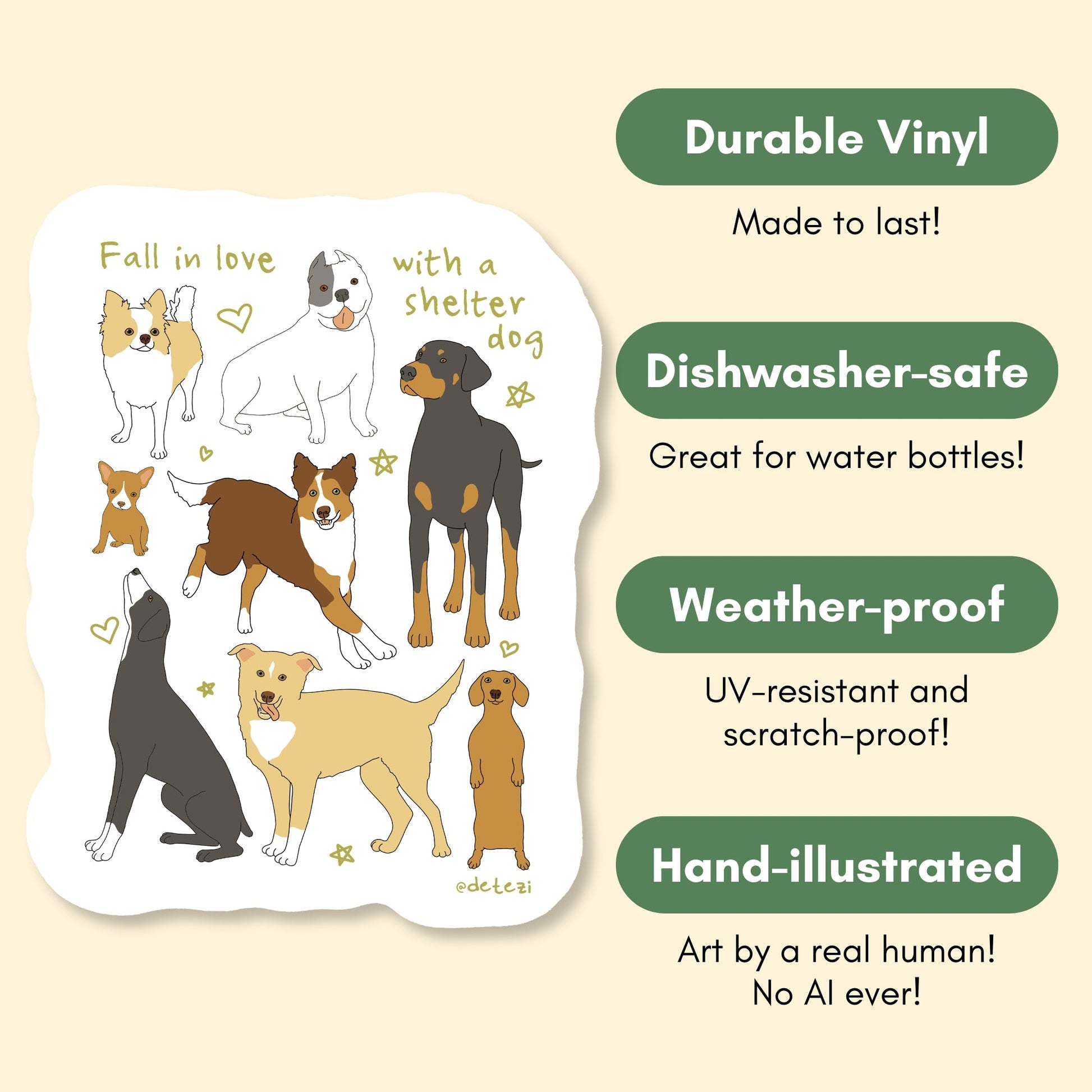 Fall In Love | Vinyl Sticker - Detezi Designs-