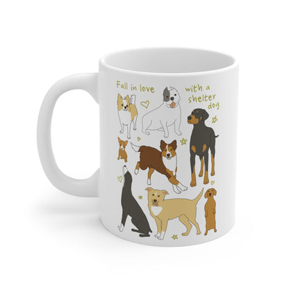 Fall In Love With A Shelter Dog | Mug - Detezi Designs - 39038861848081765776