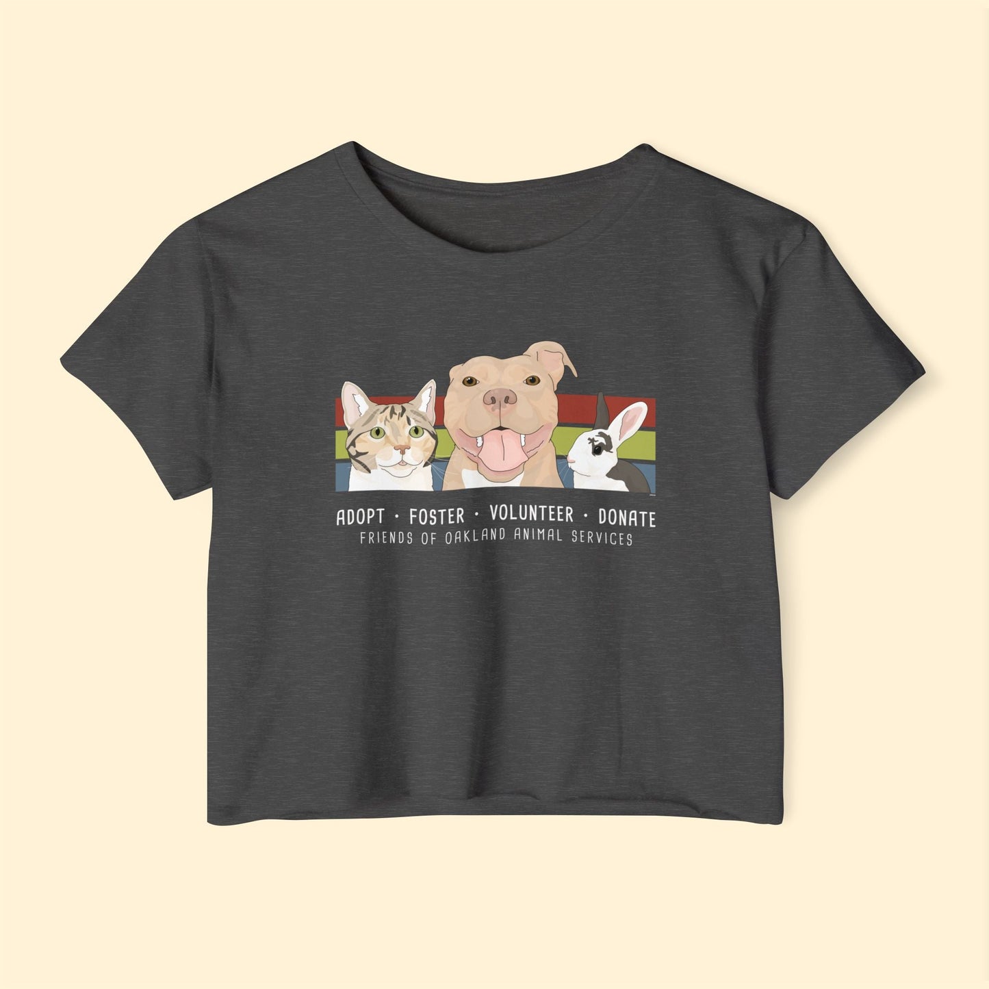Festival Crop Top | FUNDRAISER | Friends of Oakland Animal Services - Detezi Designs - 28555908873193485670