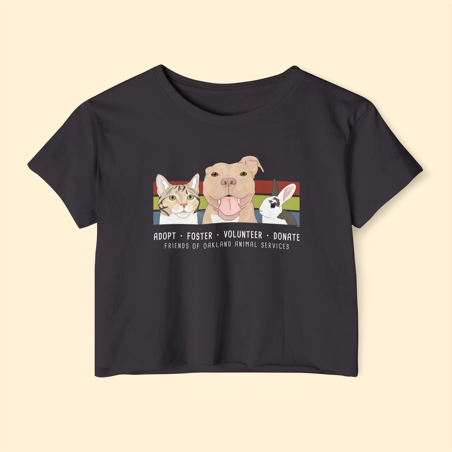 Festival Crop Top | FUNDRAISER | Friends of Oakland Animal Services - Detezi Designs - 66629795752518391263