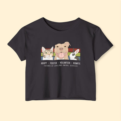 Festival Crop Top | FUNDRAISER | Friends of Oakland Animal Services - Detezi Designs - 66629795752518391263