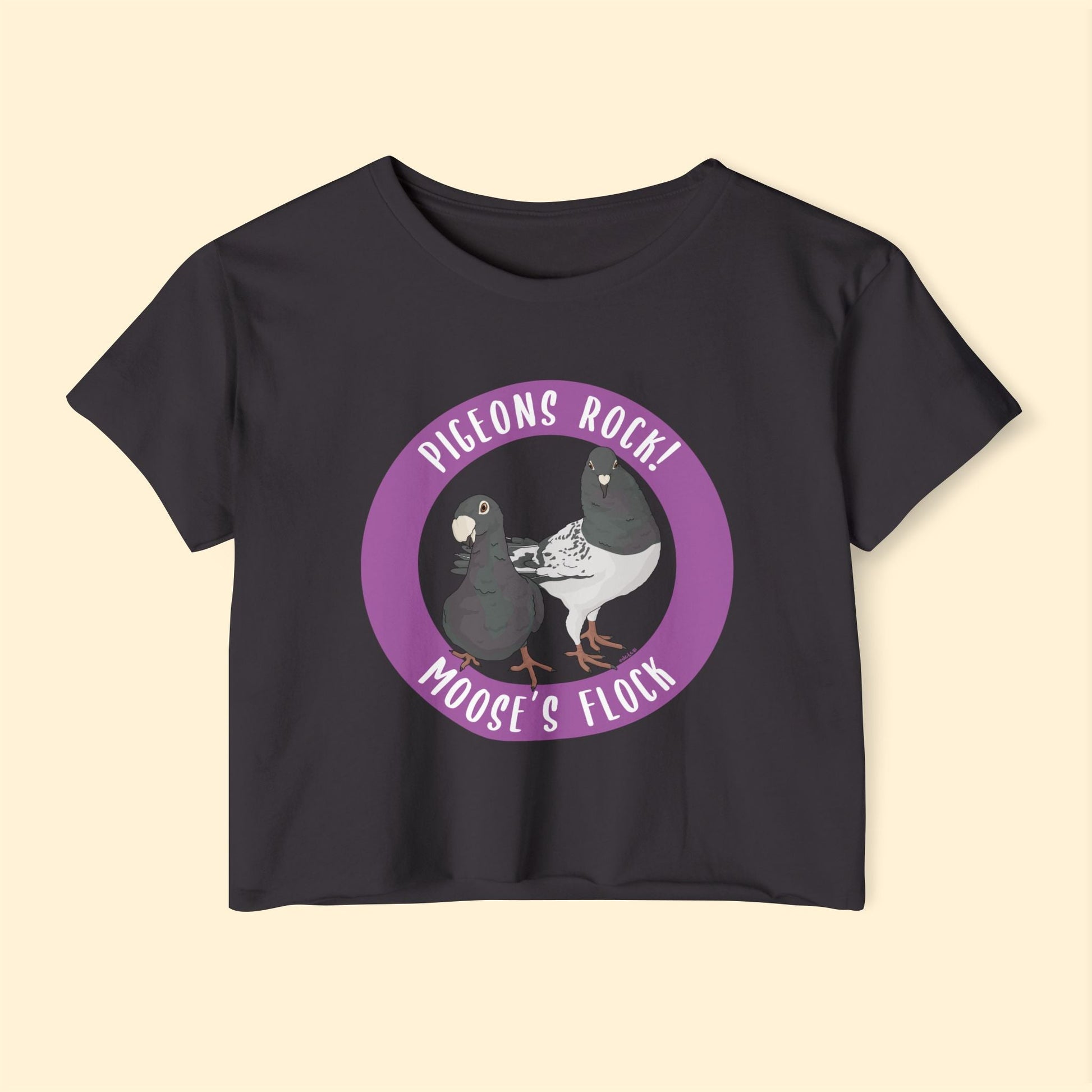 Festival Crop Top | FUNDRAISER | Moose's Flock | Pigeons Rock - Detezi Designs - 10133612461741740027