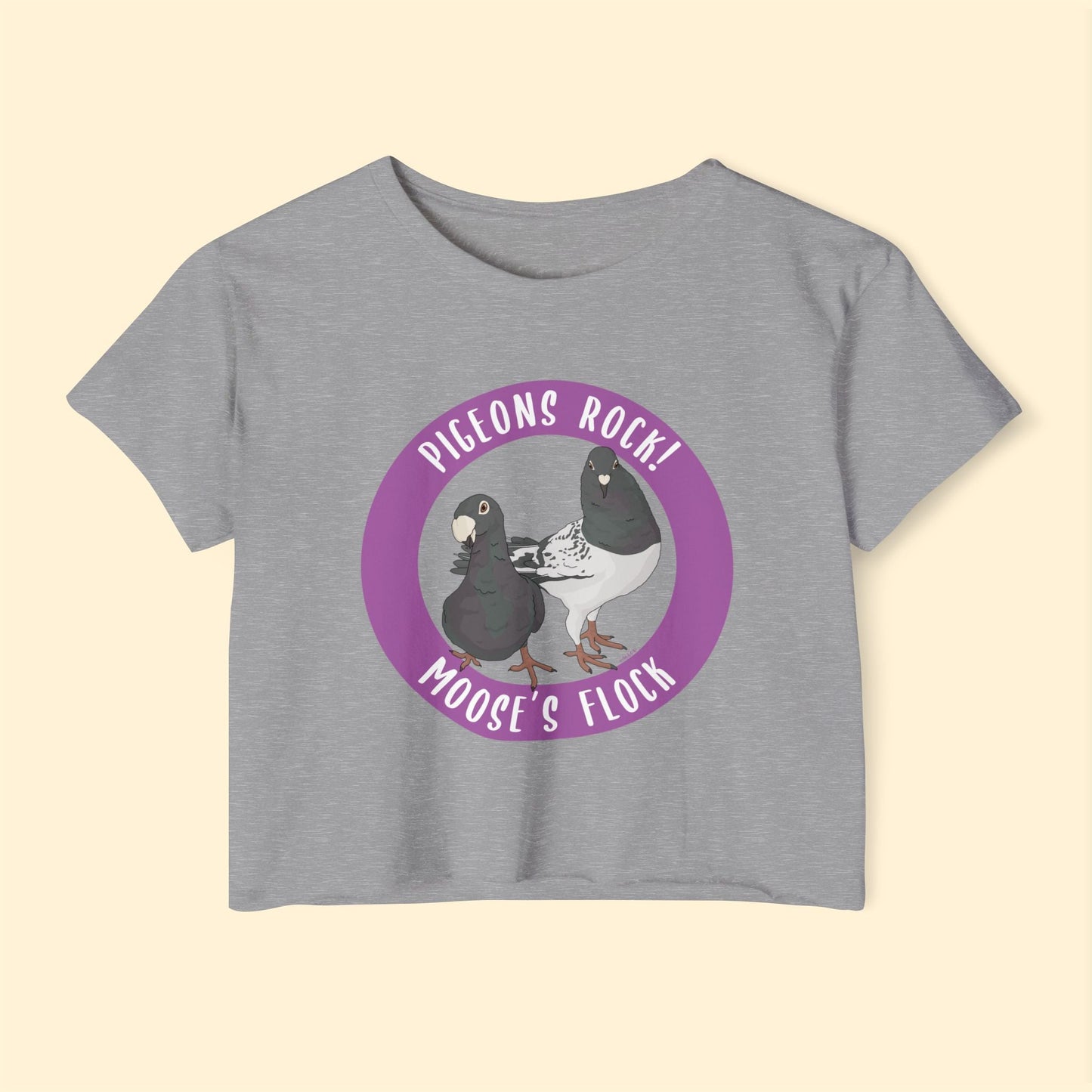 Festival Crop Top | FUNDRAISER | Moose's Flock | Pigeons Rock - Detezi Designs - 47920190823703783473