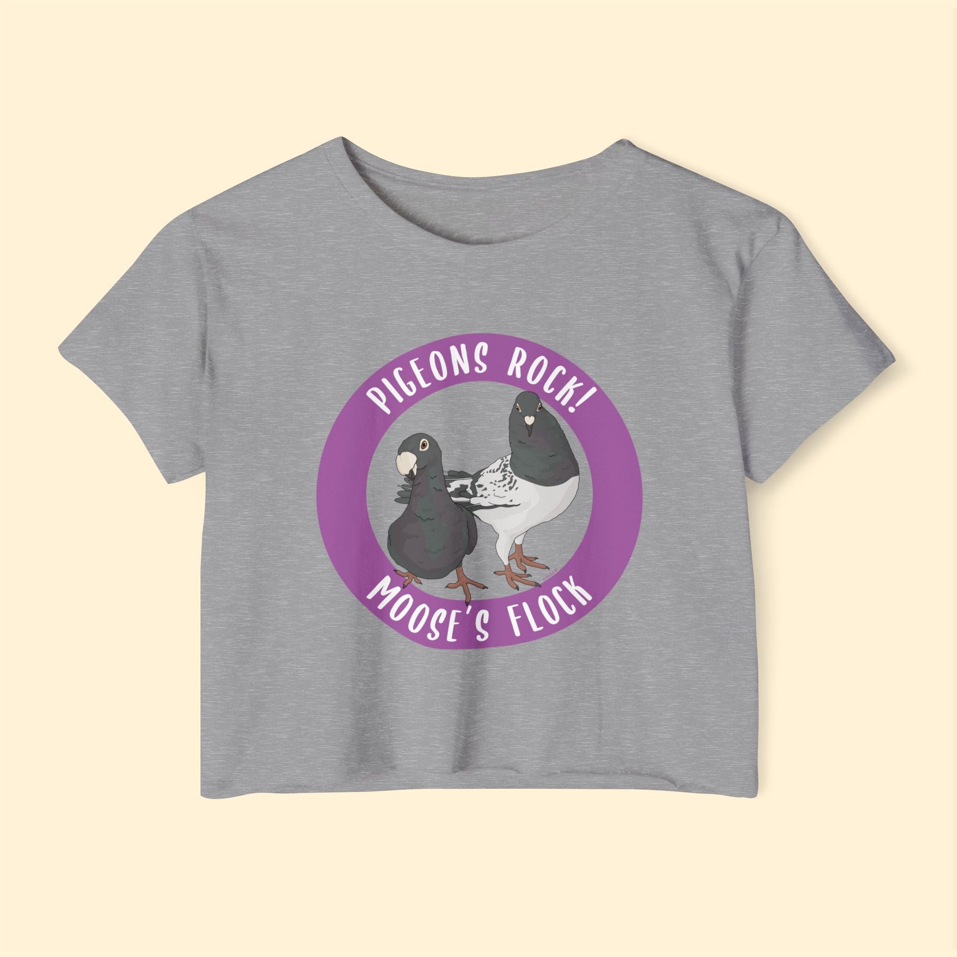 Festival Crop Top | FUNDRAISER | Moose's Flock | Pigeons Rock - Detezi Designs - 47920190823703783473