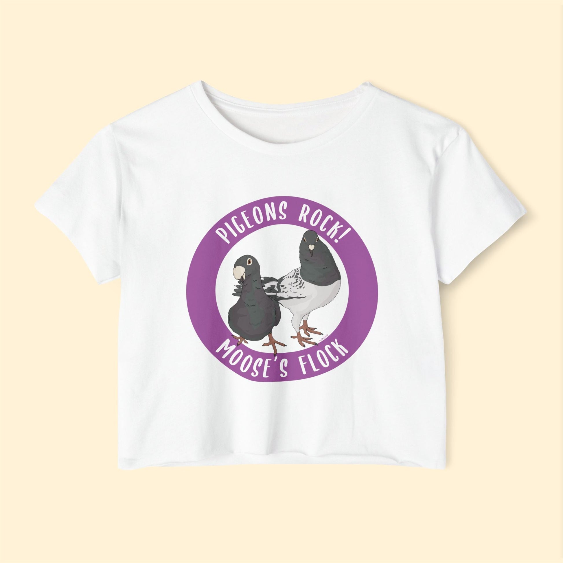 Festival Crop Top | FUNDRAISER | Moose's Flock | Pigeons Rock - Detezi Designs - 67024566794324044765
