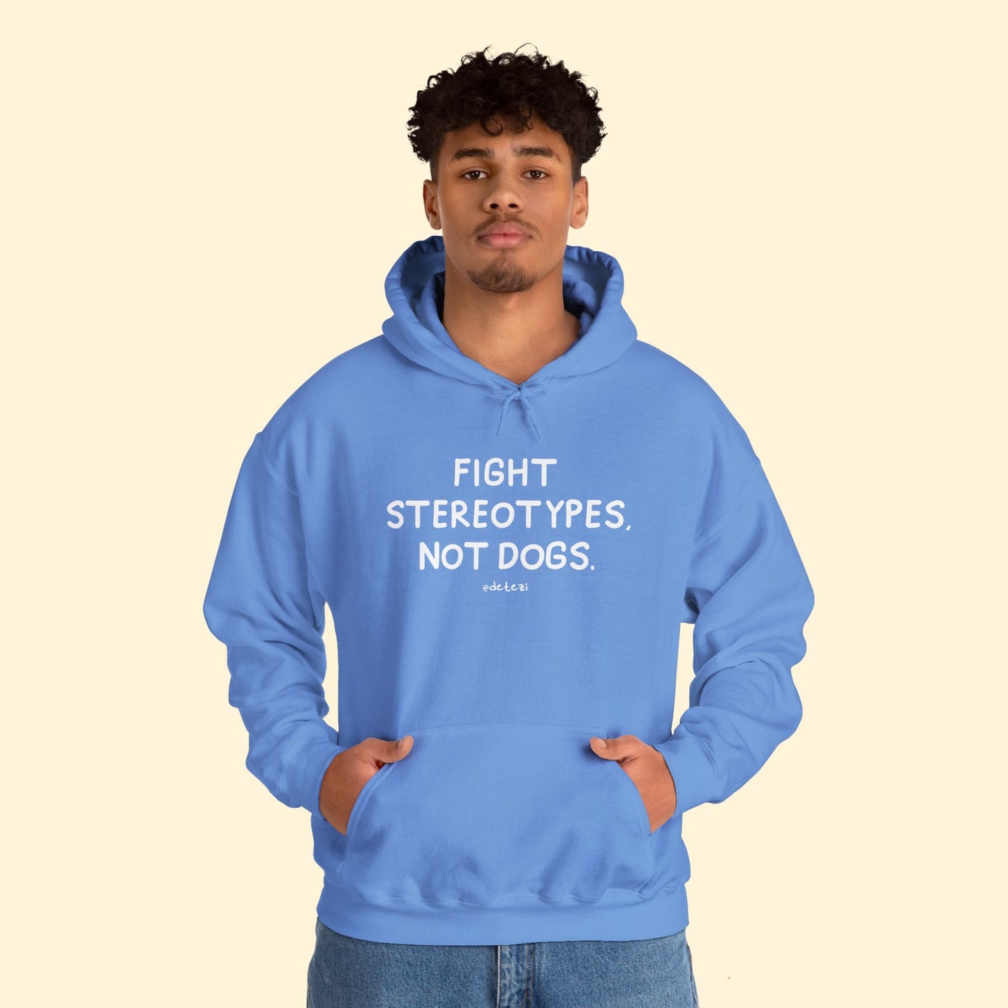 Fight Stereotypes, Not Dogs | Hooded Sweatshirt - Detezi Designs - 18642608561294652965