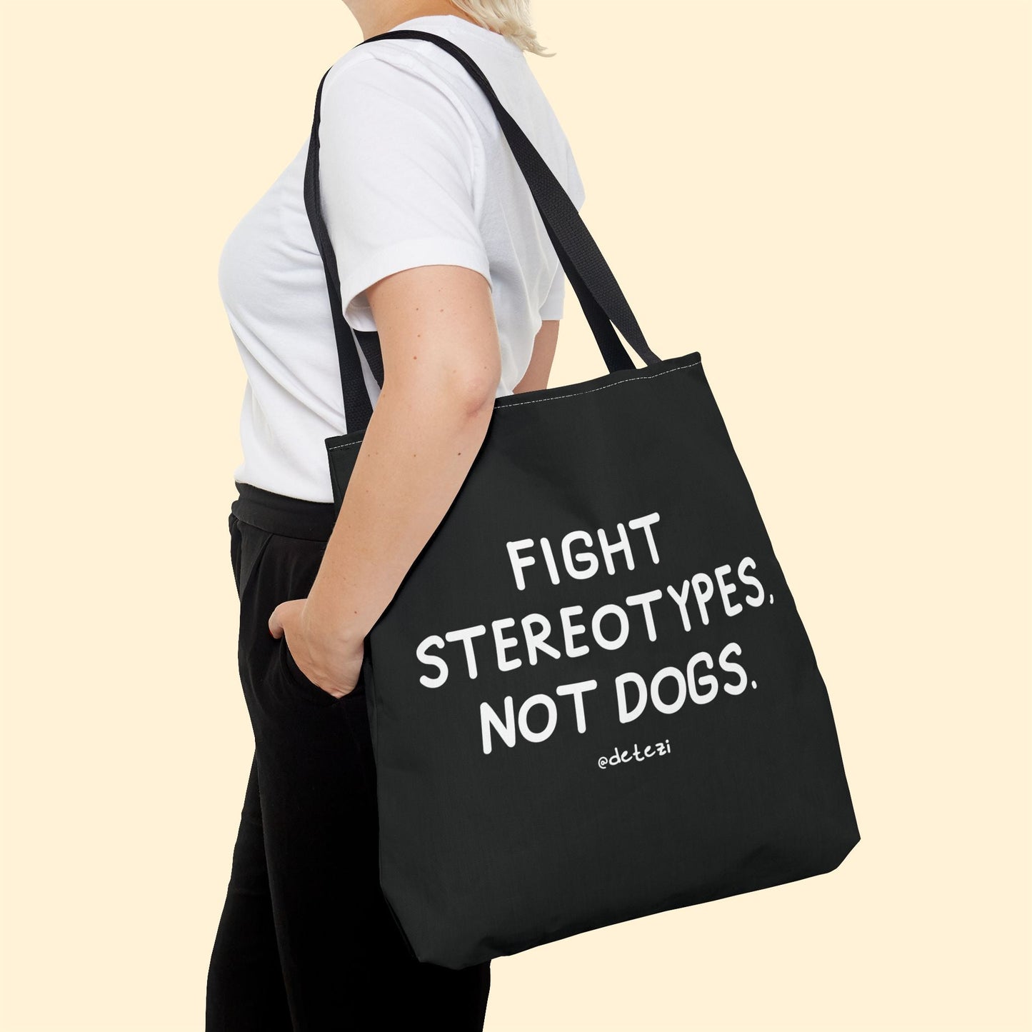 Fight Stereotypes, Not Dogs | Tote Bag - Detezi Designs - 20198231617474667187