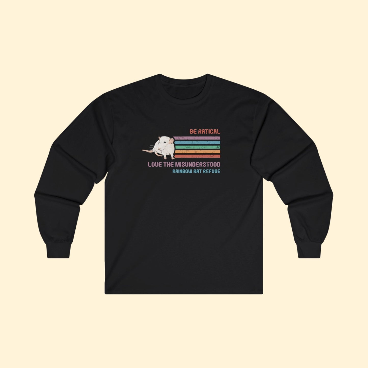 Fish | Rainbow Rat Refuge | FUNDRAISER | **AMERICAN PRINTER** | Long Sleeve Tee - Detezi Designs - 15331949044632024694