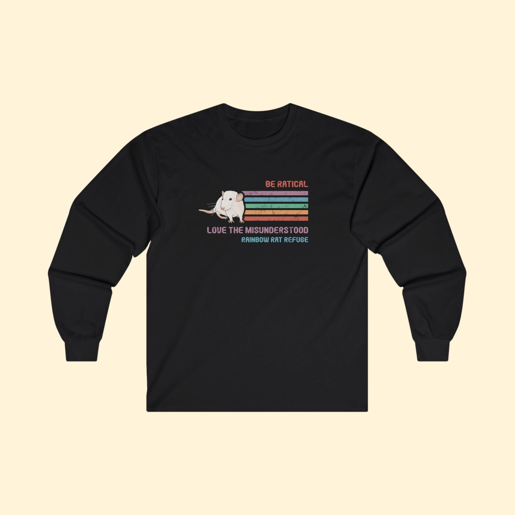 Fish | Rainbow Rat Refuge | FUNDRAISER | **AMERICAN PRINTER** | Long Sleeve Tee - Detezi Designs - 15331949044632024694