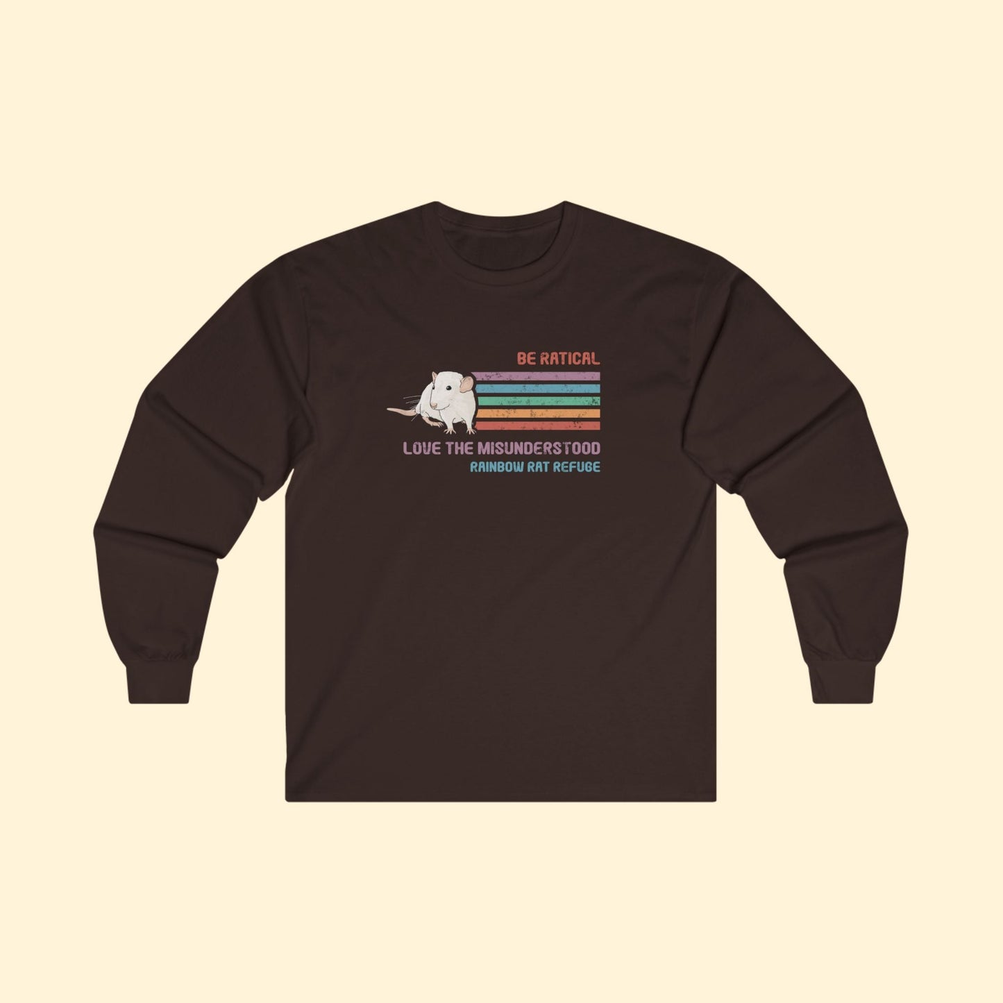 Fish | Rainbow Rat Refuge | FUNDRAISER | **AMERICAN PRINTER** | Long Sleeve Tee - Detezi Designs - 18838582984244640395