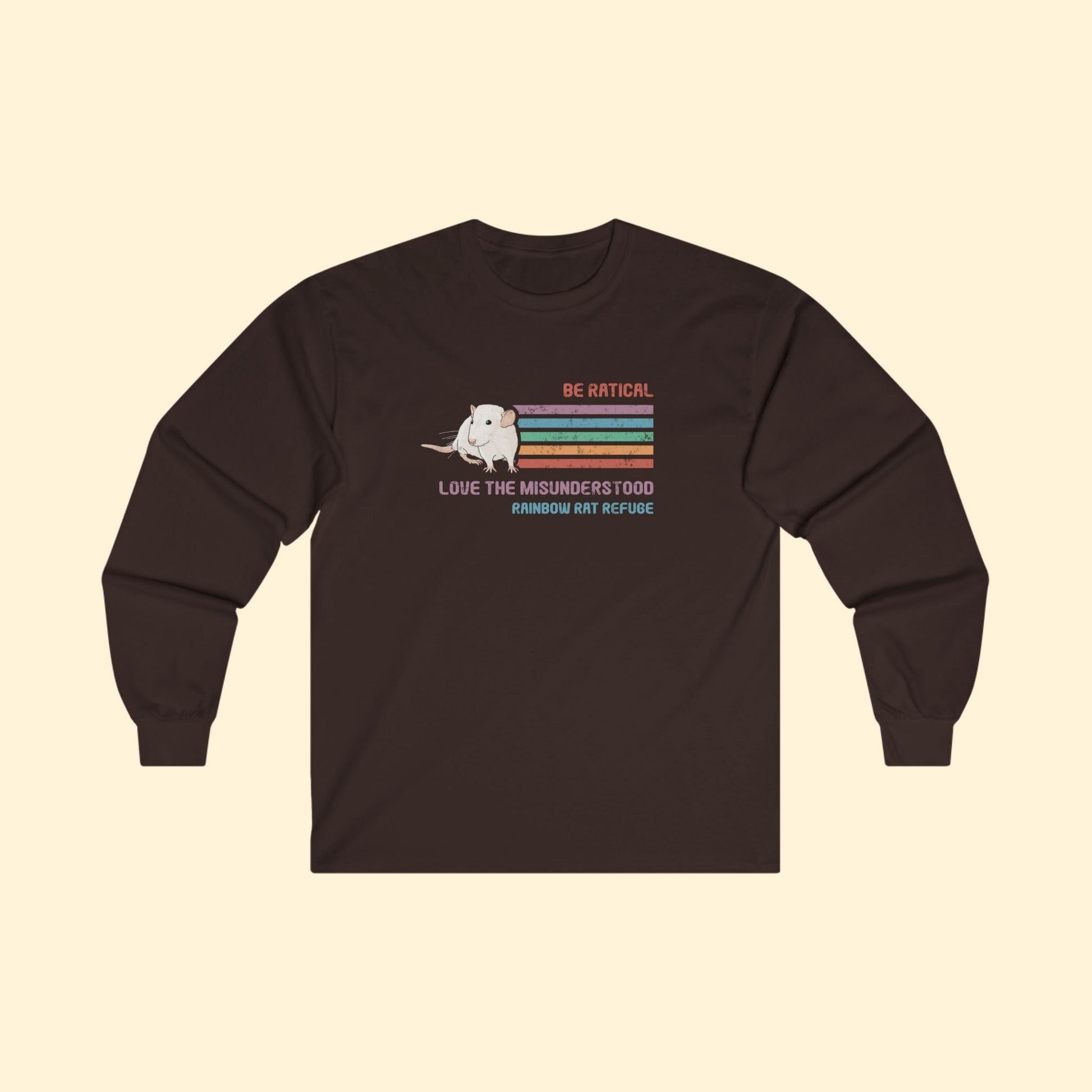 Fish | Rainbow Rat Refuge | FUNDRAISER | **AMERICAN PRINTER** | Long Sleeve Tee - Detezi Designs - 18838582984244640395