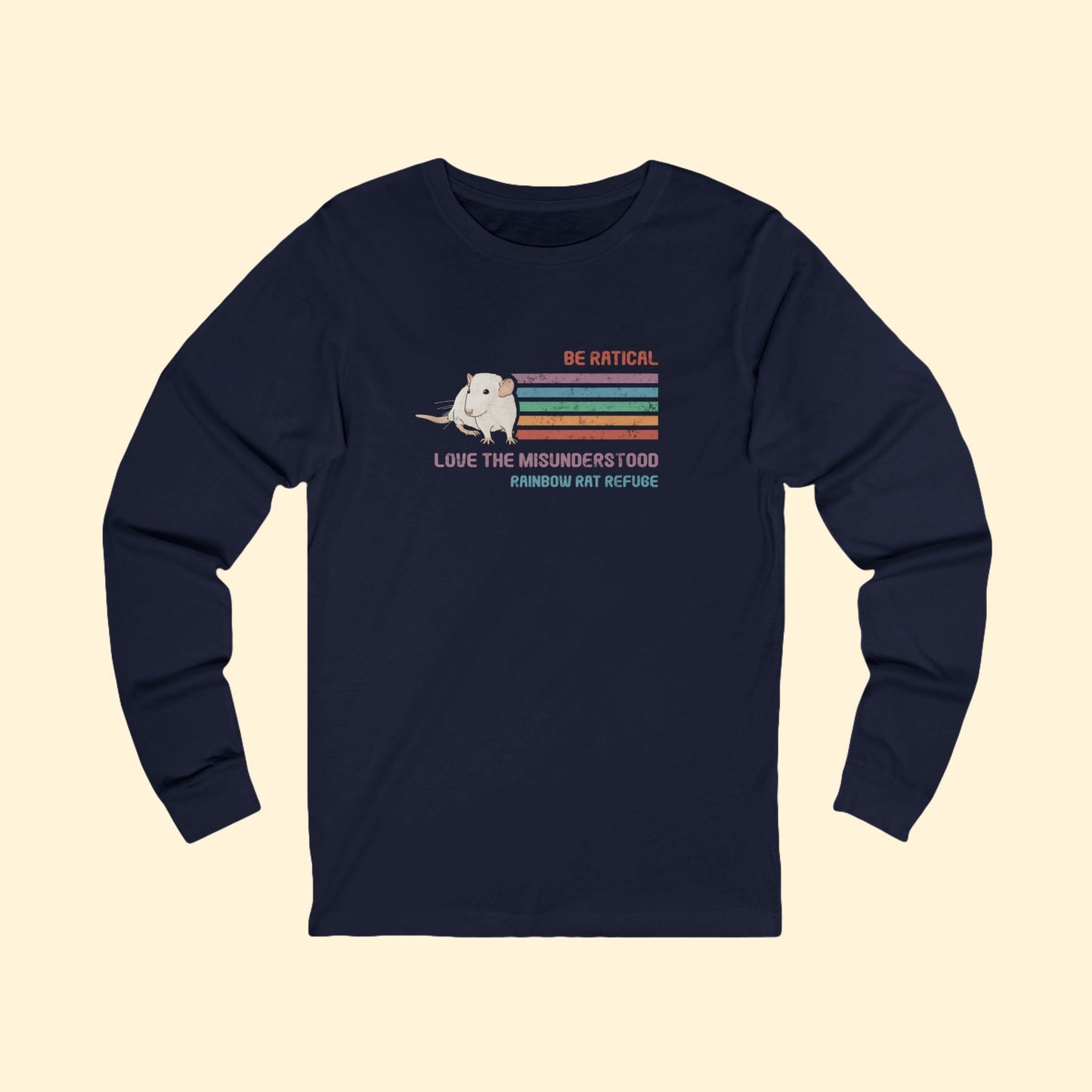 Fish | Rainbow Rat Refuge | FUNDRAISER | **CANADIAN PRINTER** | Long Sleeve Tee - Detezi Designs - 15786251739175188805