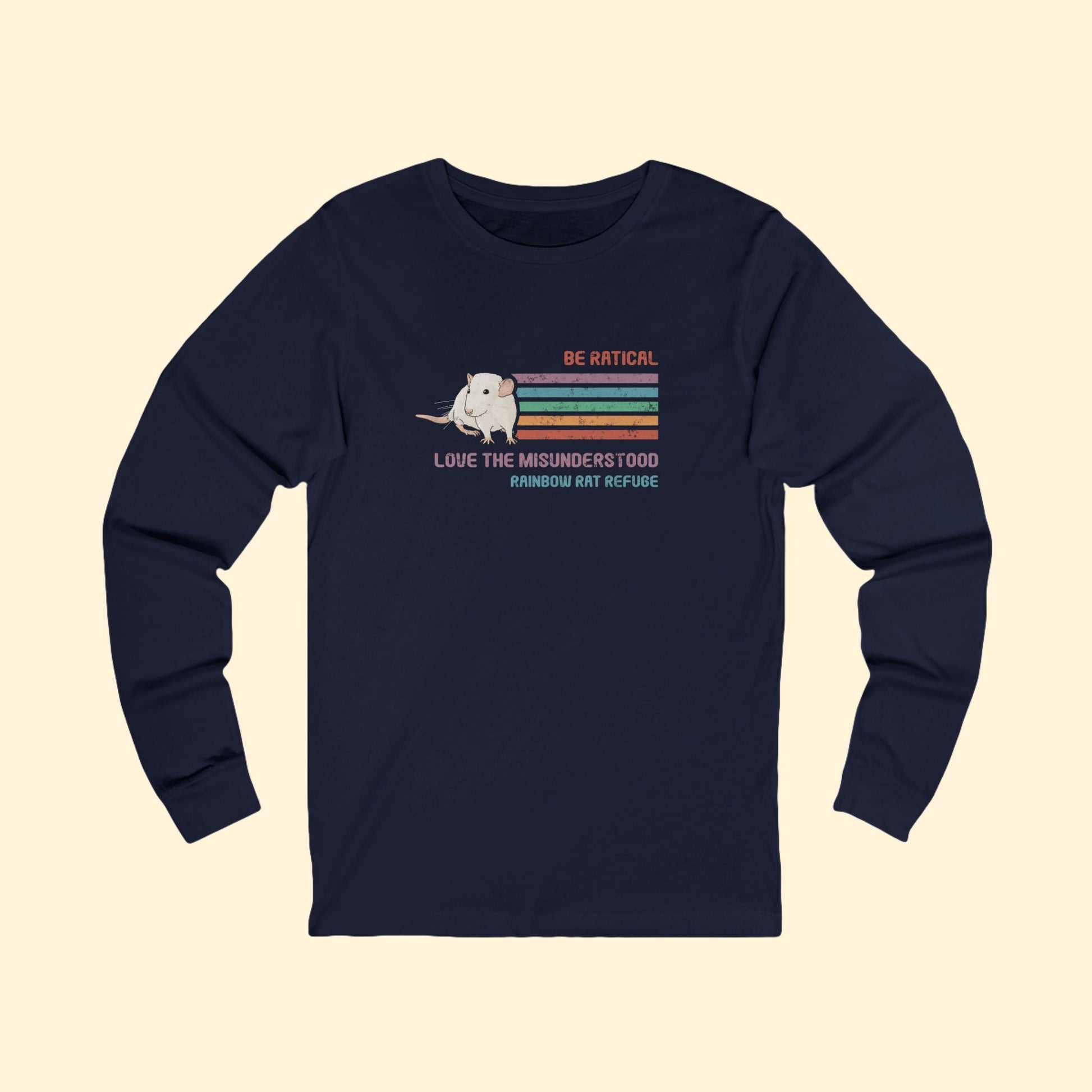 Fish | Rainbow Rat Refuge | FUNDRAISER | **CANADIAN PRINTER** | Long Sleeve Tee - Detezi Designs - 15786251739175188805