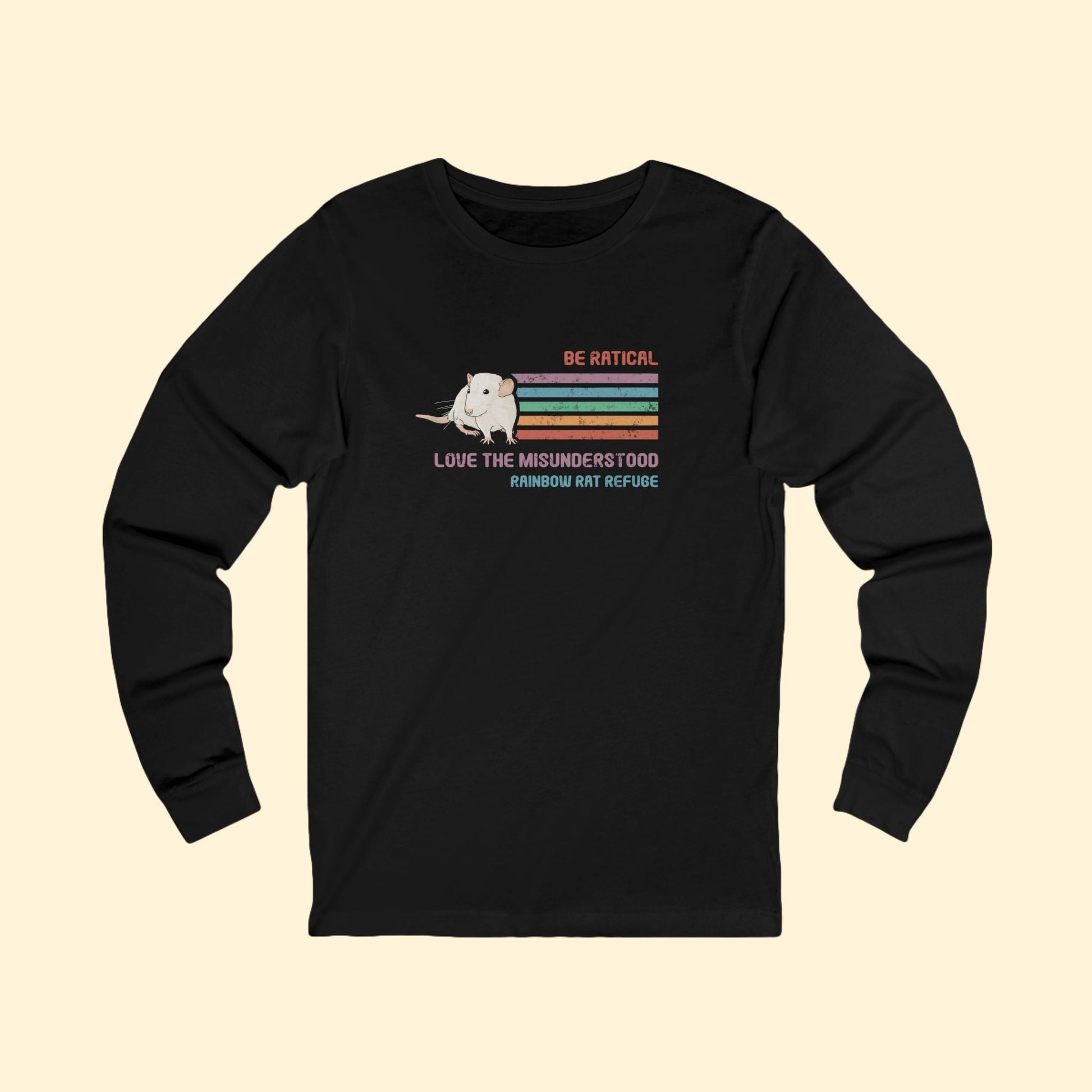 Fish | Rainbow Rat Refuge | FUNDRAISER | **CANADIAN PRINTER** | Long Sleeve Tee - Detezi Designs - 32196486637653785044