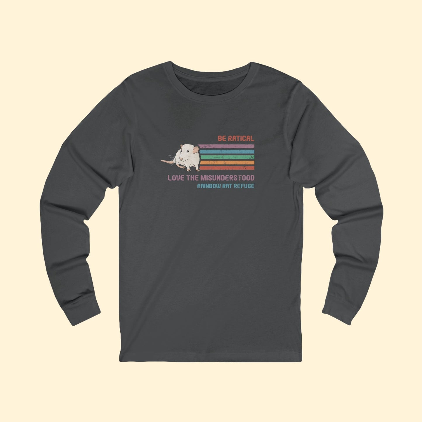 Fish | Rainbow Rat Refuge | FUNDRAISER | **CANADIAN PRINTER** | Long Sleeve Tee - Detezi Designs - 32647264353134506891