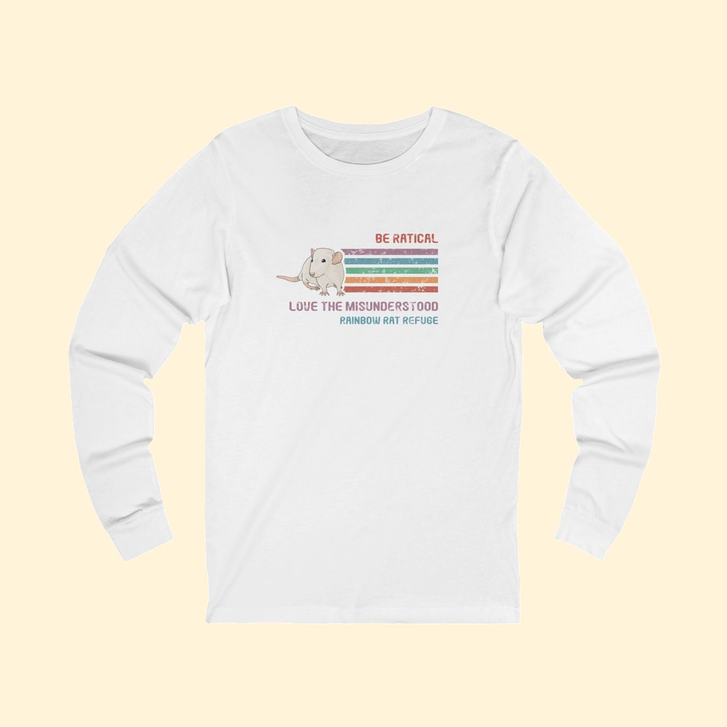 Fish | Rainbow Rat Refuge | FUNDRAISER | **CANADIAN PRINTER** | Long Sleeve Tee - Detezi Designs - 75175338132536916473