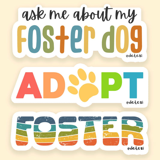 Foster Dogs | Sticker Pack - Detezi Designs - 
