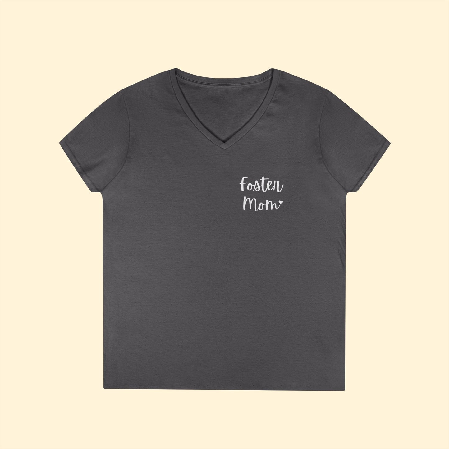 Foster Mom | Ladies' V - Neck T-Shirt - Detezi Designs - 80385500430584199001