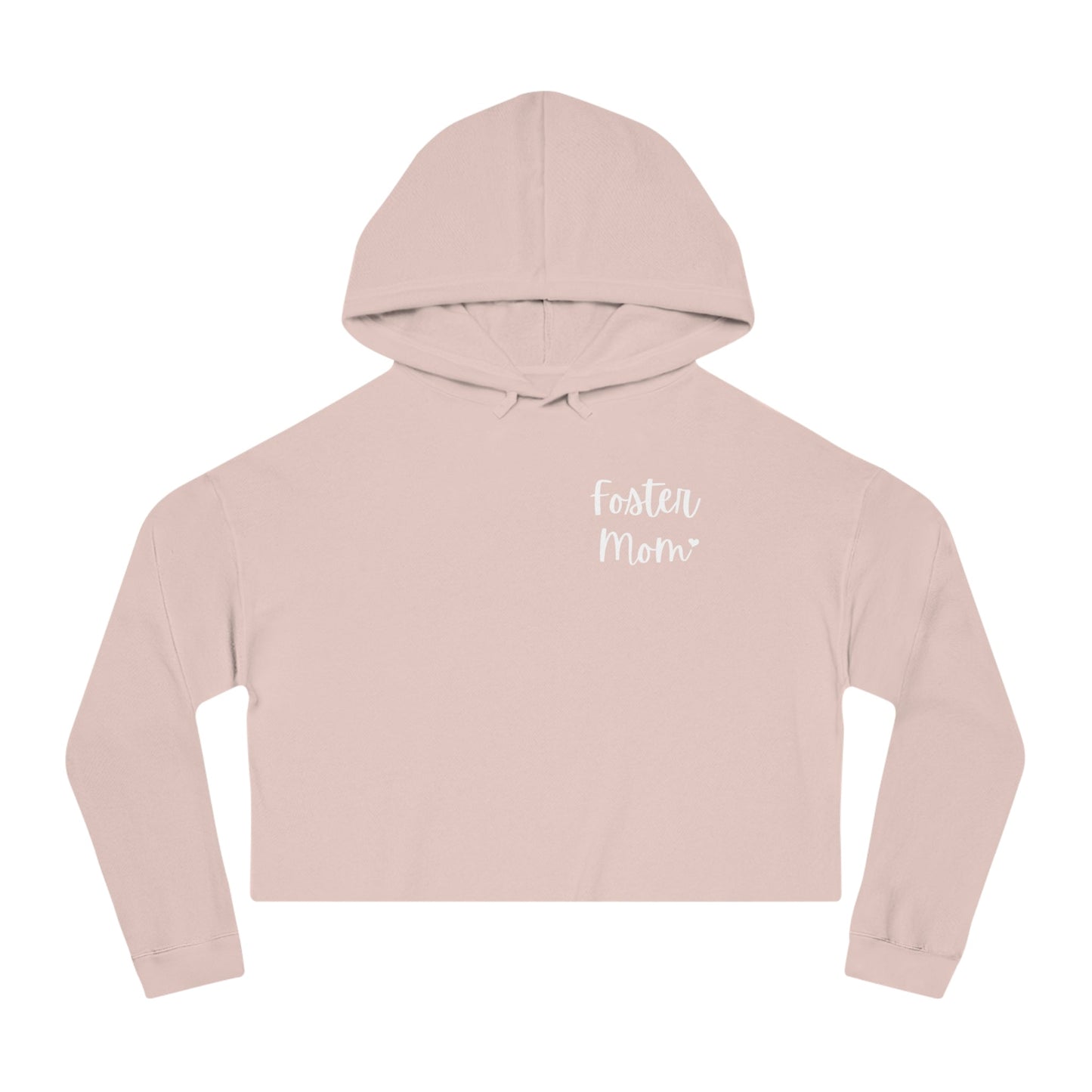 Foster Mom | Pocket Print | Cropped Hooded Sweatshirt - Detezi Designs - 32186467204303651048