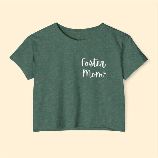 Foster Mom | Pocket Print | Women's Festival Crop Top - Detezi Designs-20795727855613341172
